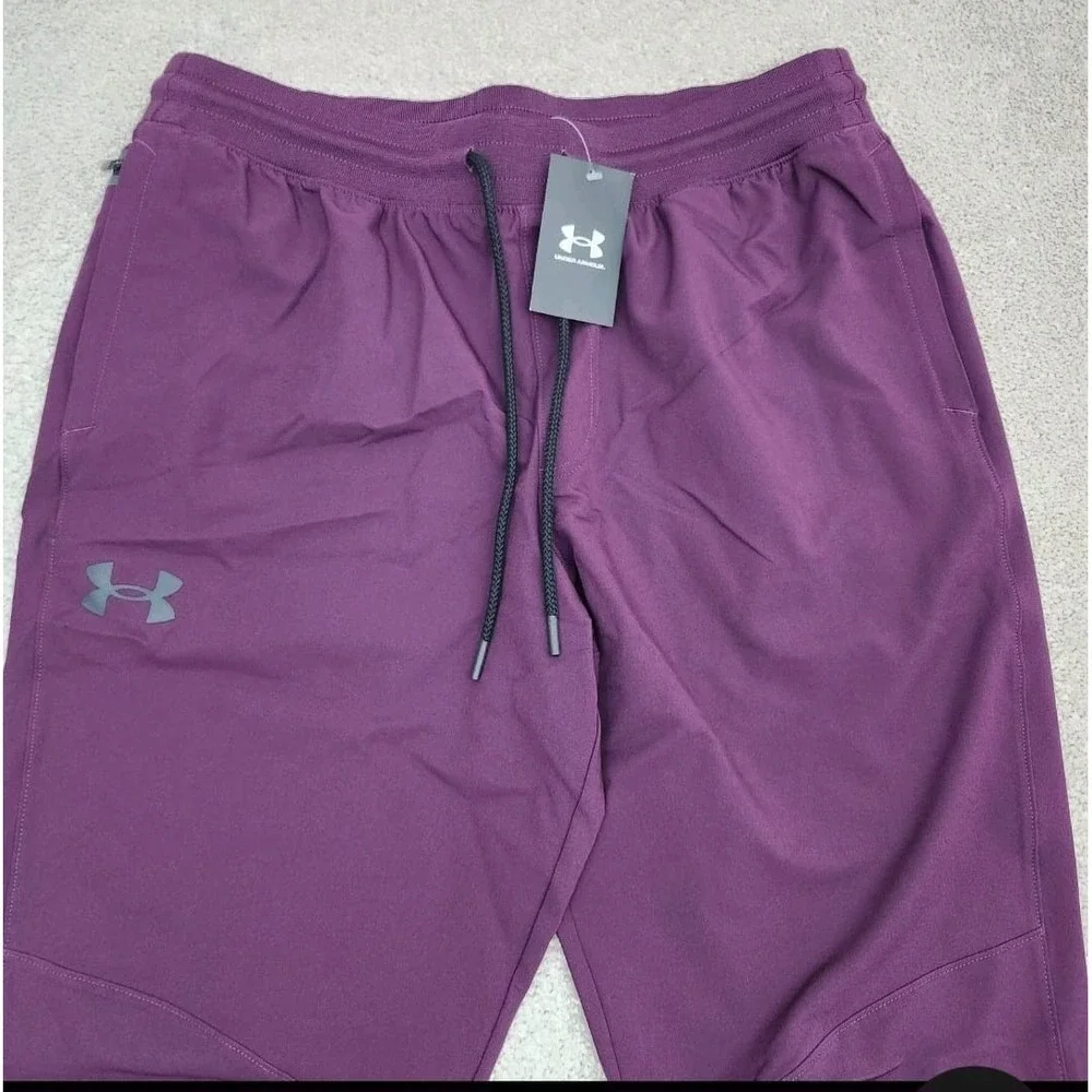 Under Armour Men Large UA Sportstyle Elite Jogger Maroon Purple 1374658 572 - Picture 4 of 14